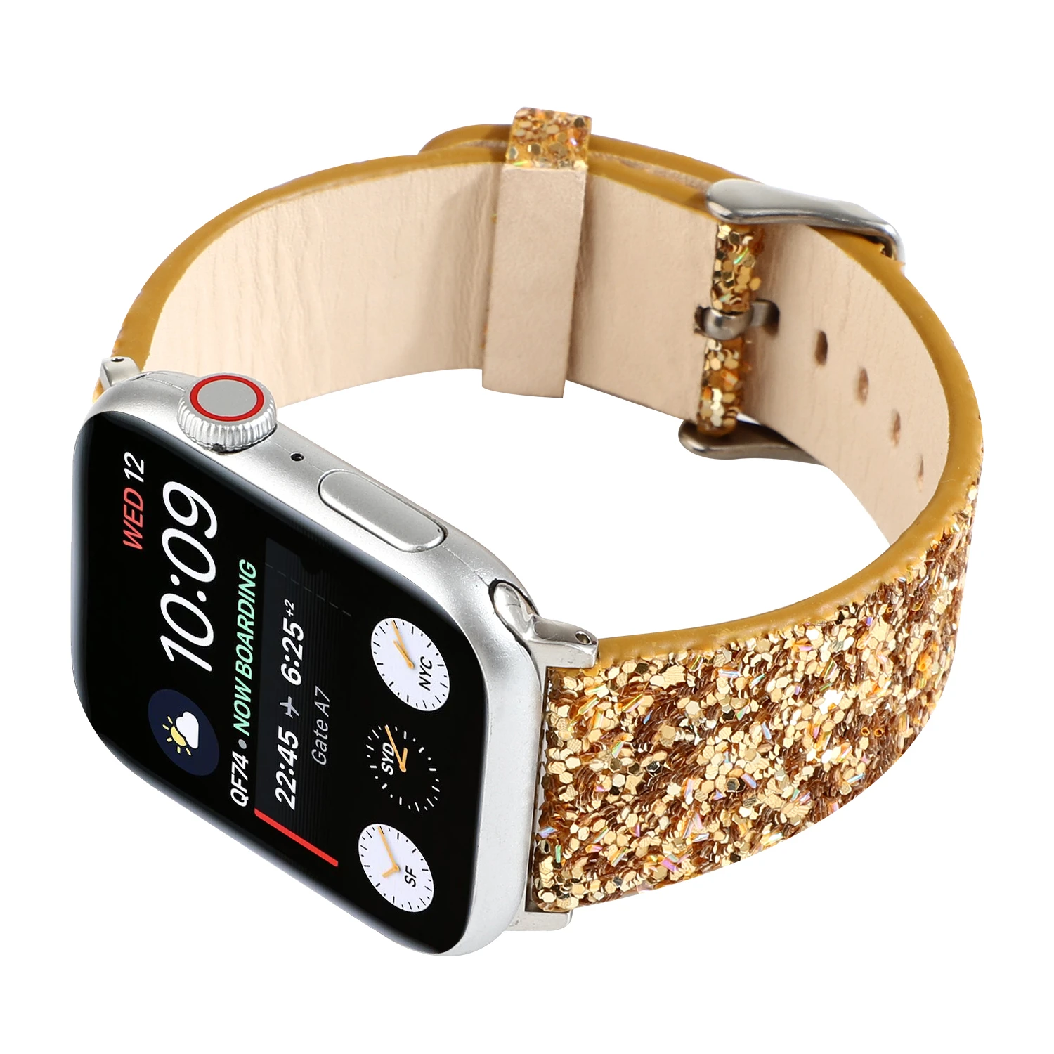 Ремешок кожаный для apple watch band 44 мм 40 iWatch Series 5 4 3 2 1 сменный Браслет наручных смарт