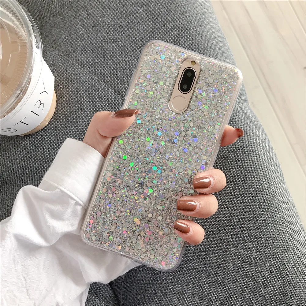 SL Блестящий силиконовый чехол для телефона huawei P20 Pro P30 Lite mate 10 20 X P10 Plus P Smart 30 блестки Чехлы Fundas Hoesje - Цвет: SL