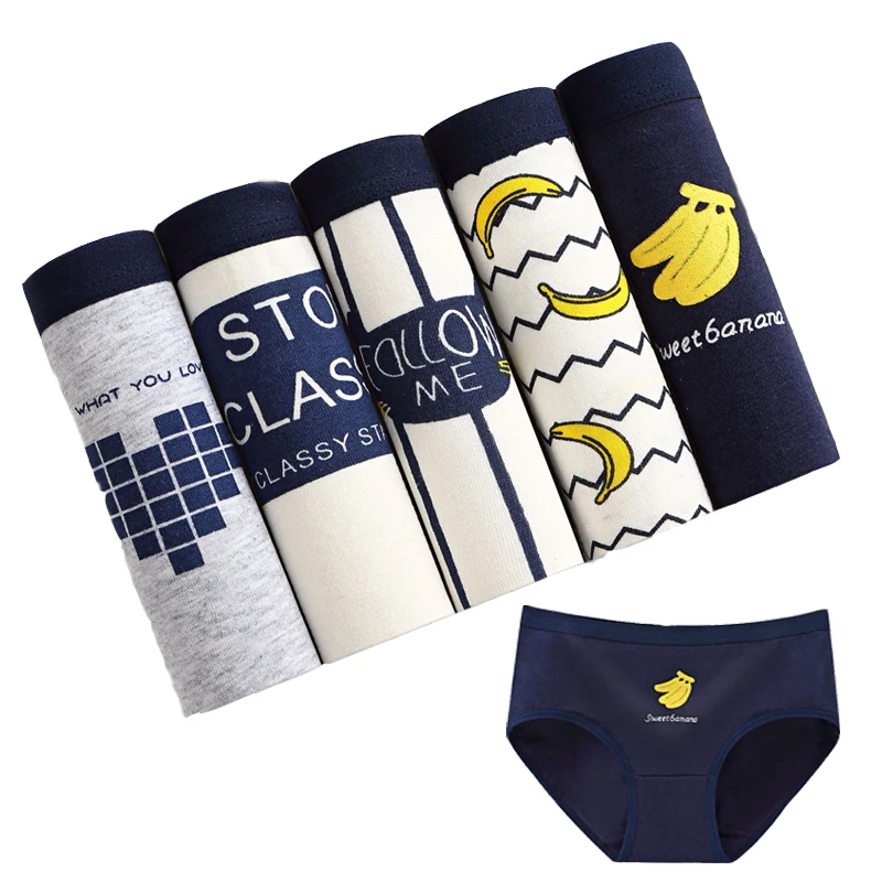 

Трусы женские хлопковые в полоску, 5 шт./лот