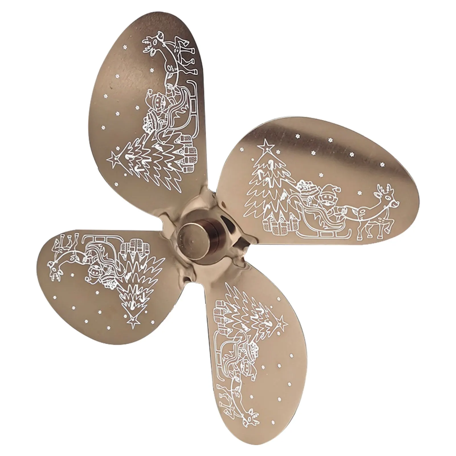 

Fireplace Fan Blade Stove Accessories Aluminium Alloy For Wood Burner Living Room Home Tool Warm Kitchen Christmas Powerless