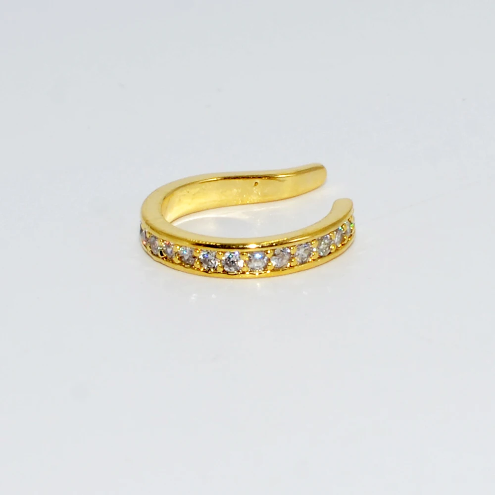 Style1 Gold 1 шт Ушной Хрящ клип Регулируемый Иллюзия искусственный пирсинг для уха серьги кристалл манжета для уха со звездой без отверстия не пирсинг CZ ювелирные изделия для тела - Окраска металла: Style1 Gold
