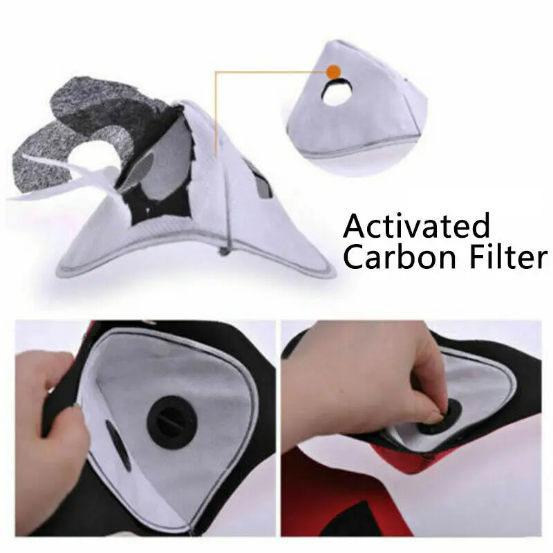 Велосипедная маска против гриппа PM2.5 дышащая с двойным воздушным клапаном