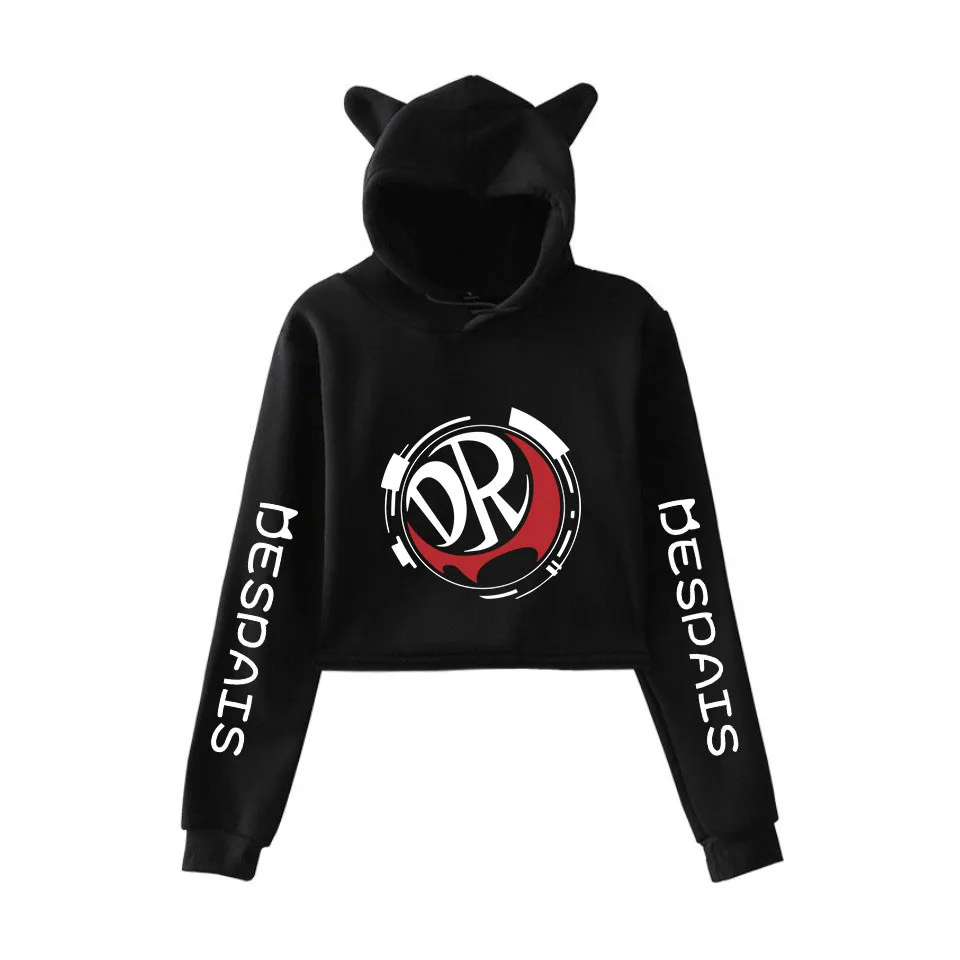 Уличная одежда толстовка Monokuma из аниме данганронпа женский укороченный топ с