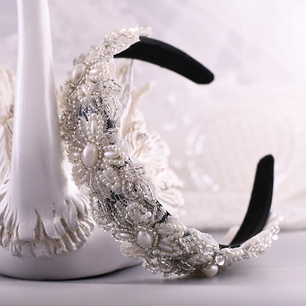 

100% Handmade Bride Hair Accessories Wedding Headpiece for Bride Hair Ornament For Women Girl Jewelry Luxury Baroque Headband