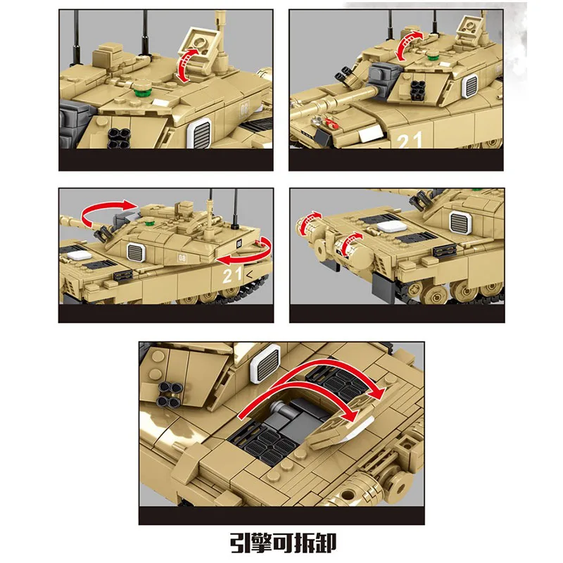 Армия SY0105 FV 4034 Challenger 2 битва Выживание Военный танк Боевая война строительные