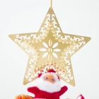Рождественский металлический подсвечник, симпатичный Санта-Клаус, кукла, ажурное дерево, лось, снежинка, звезда, железный подсвечник