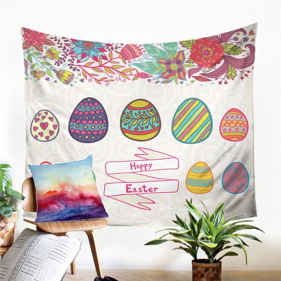 Пасхальный гобелен Подвесной Настенный Коврик для песчаного пляжа и пикника