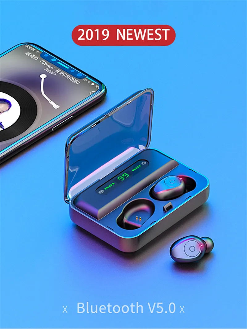 TWS F9 8D беспроводные наушники Bluetooth 5,0 наушники светодиодный дисплей 1300 мАч power Bank гарнитура в ухо mi Airdots для Xiao mi Red mi