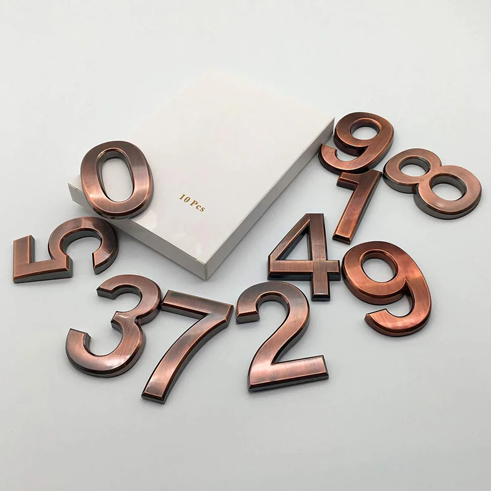 Лидер продаж 10 шт. от 0 до 9 самоклеящиеся Адресные таблички с цифрами для дома