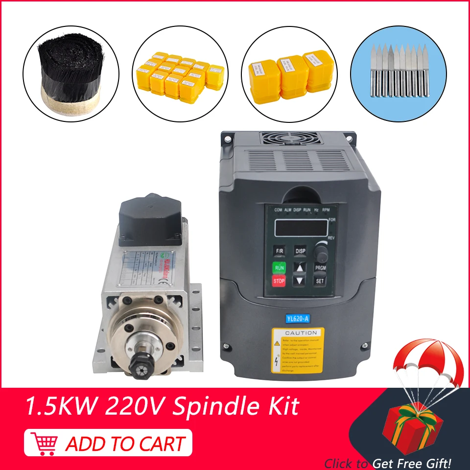 Шпиндель с ЧПУ 220 кВт В квадратный шпиндель воздушным охлаждением Фрезерный