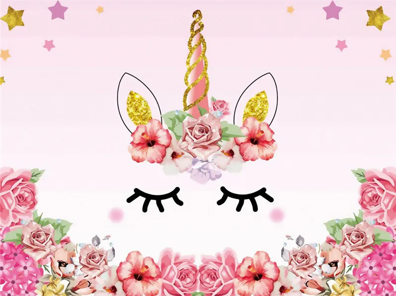 Фоны с единорогом на день рождения Декор Единорог экран единорог украшение для