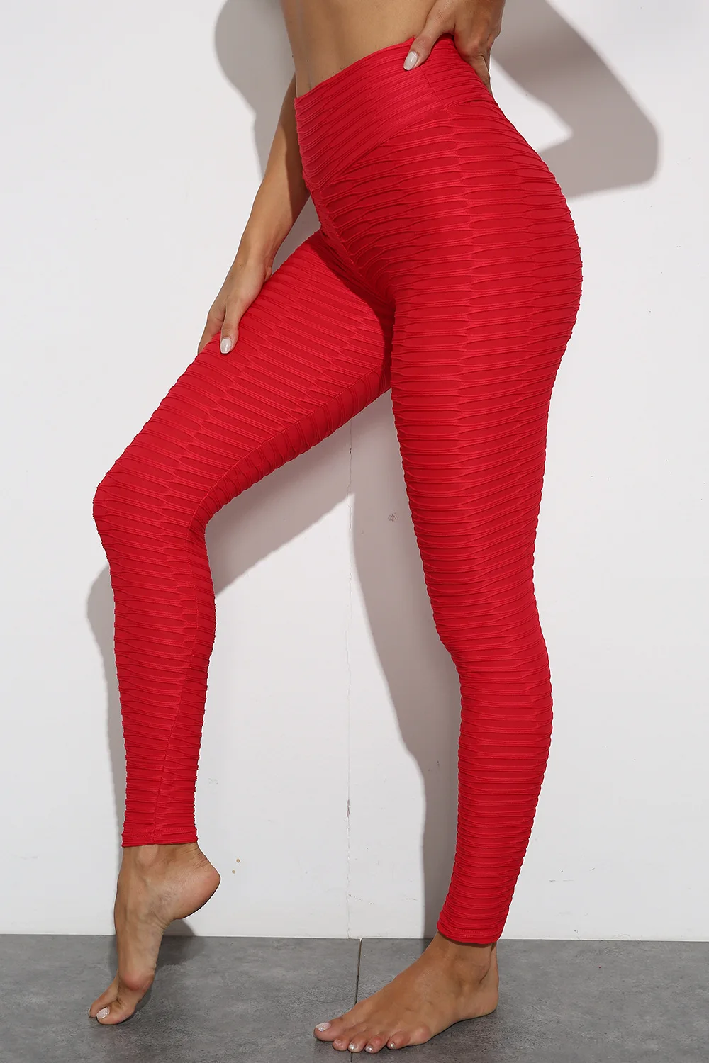 

Fashion Style Women Jacquard High Rise Sports Leggings Ladies Running Fitness Bottoming Pants 7296