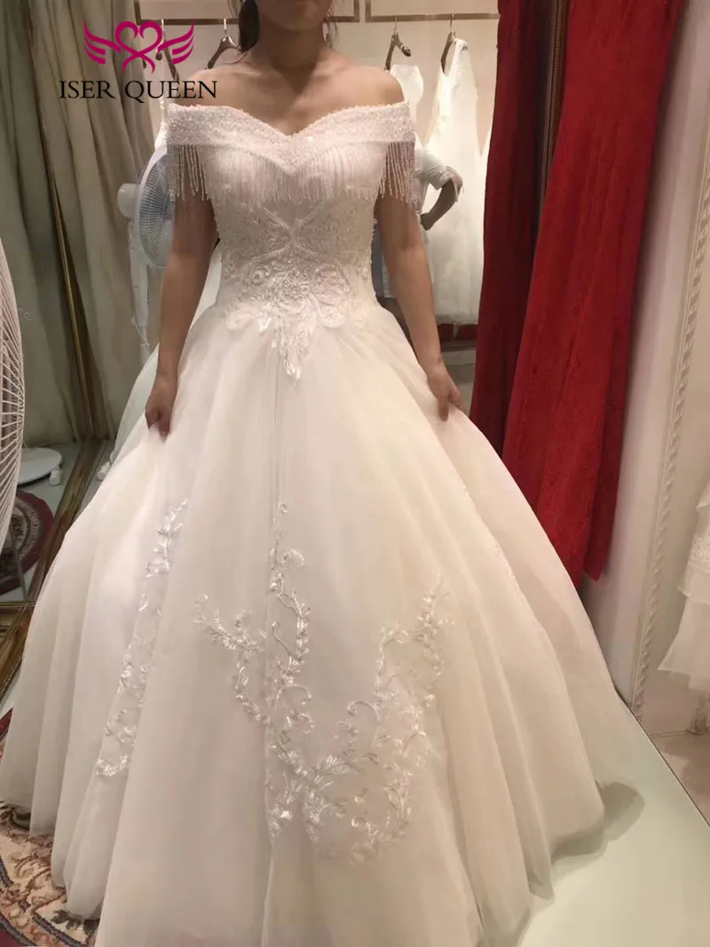 Женское свадебное платье с бусинами кружевной аппликацией и блестками | Свадьбы