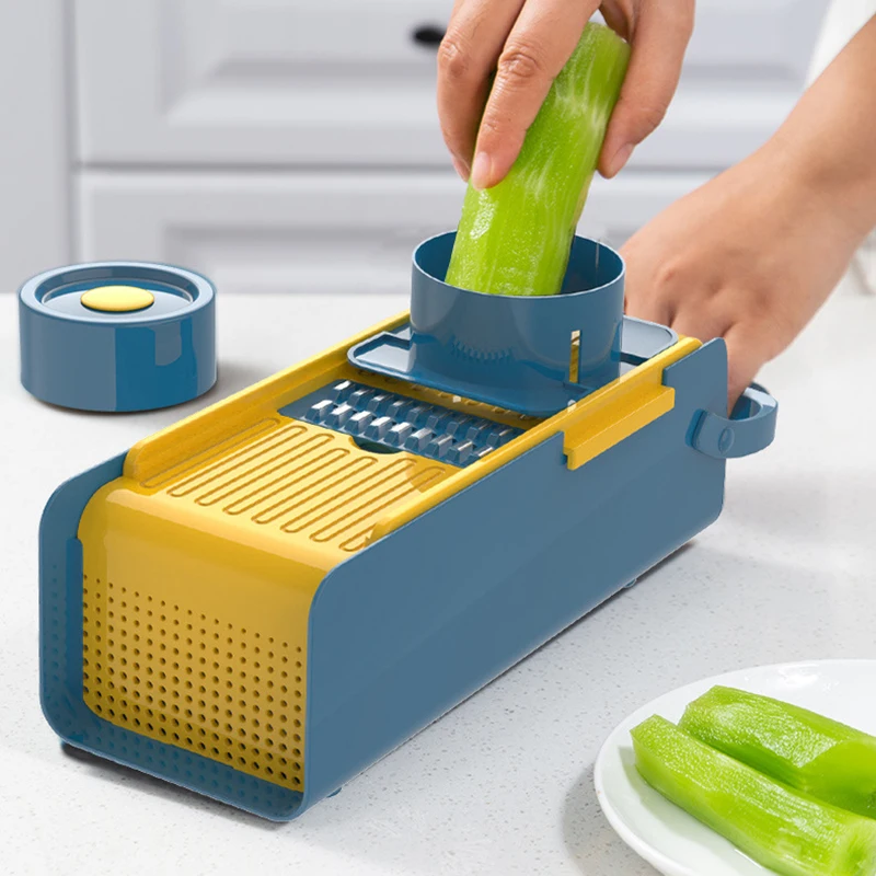 

Vegetable Cutter Household Shredded Potato Shredder Multifunctional Peeling Shredded Kitchen Supplies HE