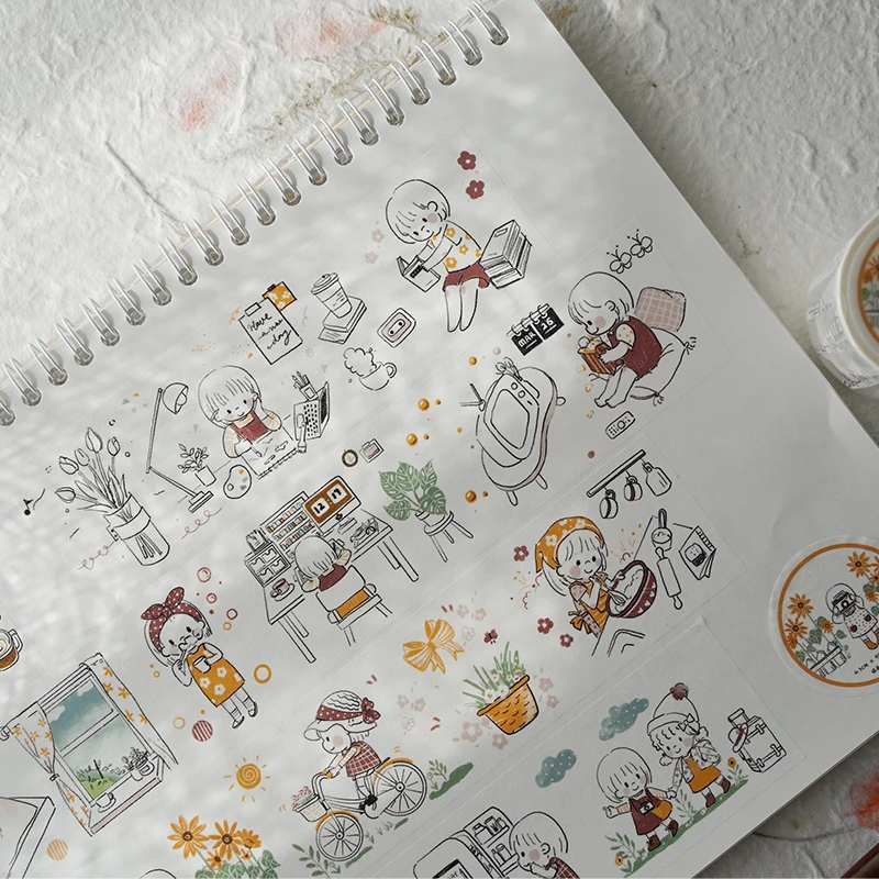 

Бумажная наклейка для учетной записи Washi, текст учетной записи, материал для учетной записи для рук, коллаж «сделай сам». Декоративная накле...
