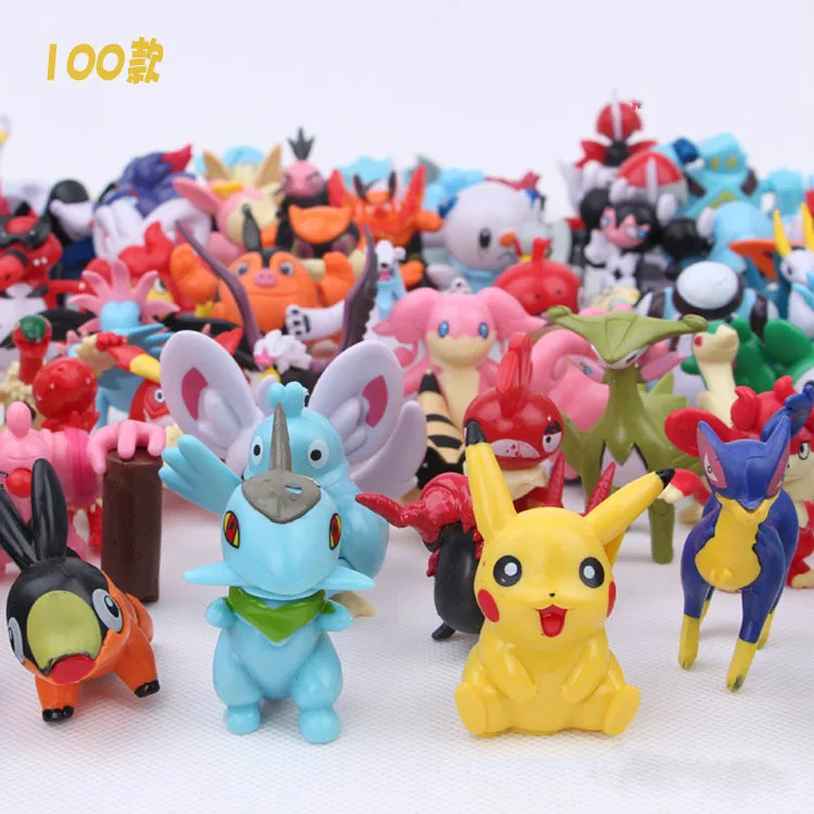100 шт./компл. 3 5 см Takara Tomy Покемон Пикачу разных стилей Новая коллекция кукол