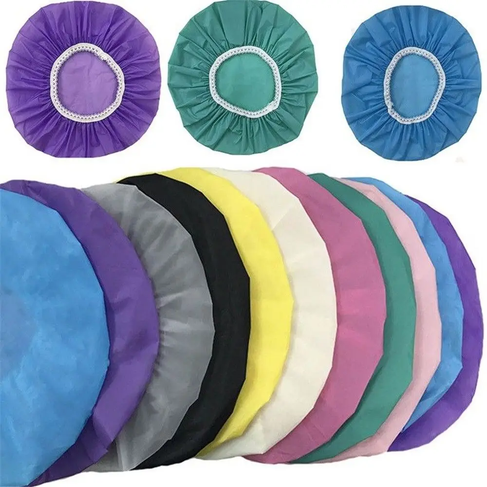 

Home Waterproof Shower Cap Swimming Hats Hotel Elastic Shower Cap Hair Cover Products Bath Products Bath Different Colors Hot