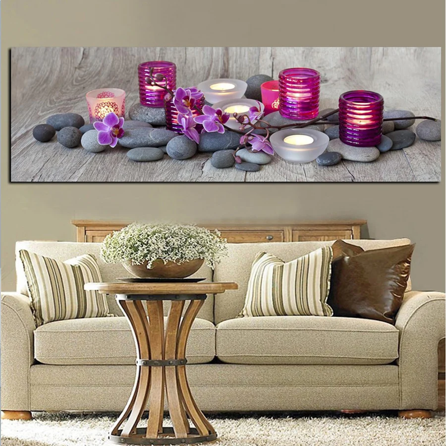 

Orchid Flower Zen Spa Stone Still Life Painting 5D DIY diamond painting cross stitch diamond Emeroidery mosaic needlework