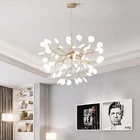 Современная светодиодная люстра в скандинавском стиле для гостиной, столовой, кухни, спальни, Потолочная Подвесная лампа, золотой Светлячок, дизайнерский подвесной светильник