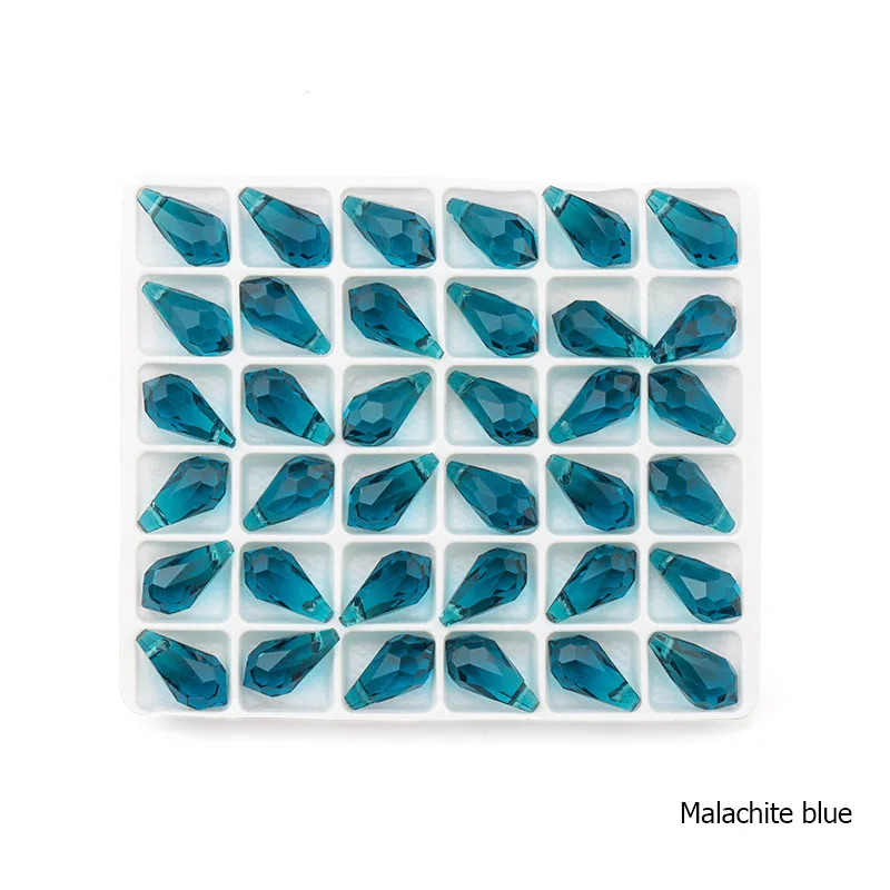 malachite blue Изысканные стеклянные разделительные бусины-капли для самостоятельного изготовления ювелирных изделий ремесла аксессуары для пошива одежды украшения искусства - Цвет: malachite blue