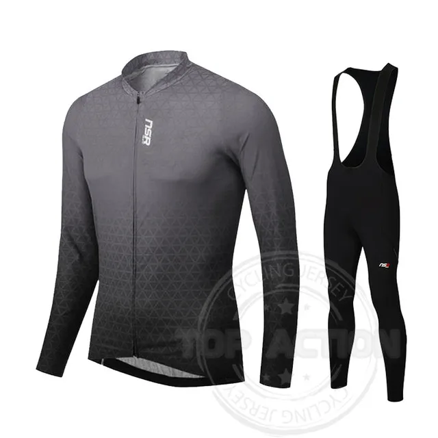 

NSR Profession Team Autumn Cycling Jersey Sets Breathable Long Sleeve Spring New Men MTB Bicycle Clothing Suits Roupa Ciclismo