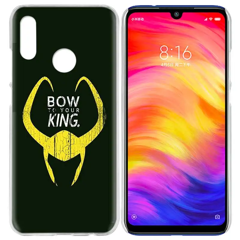 Чехол для Xiaomi Redmi Note 7 7A фотоаппаратов моментальной печати 7S 6 6A 5 Y3 K20 mi 8 до 9 лет CC9 CC9E A1 A2 A3 играть F1 Lite Pro Plus герой Marvel Локи