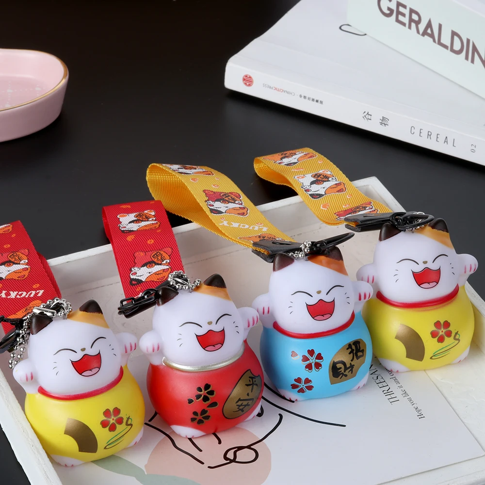 1 шт. милые брелоки для женщин и мужчин дети красный Maneki Neko удача везучий Beckoning