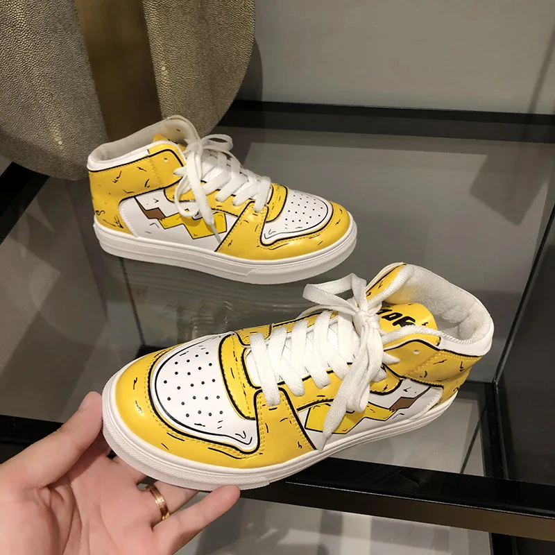 Бархатная детская обувь с высоким берцем синего и красного цвета Женская осенне