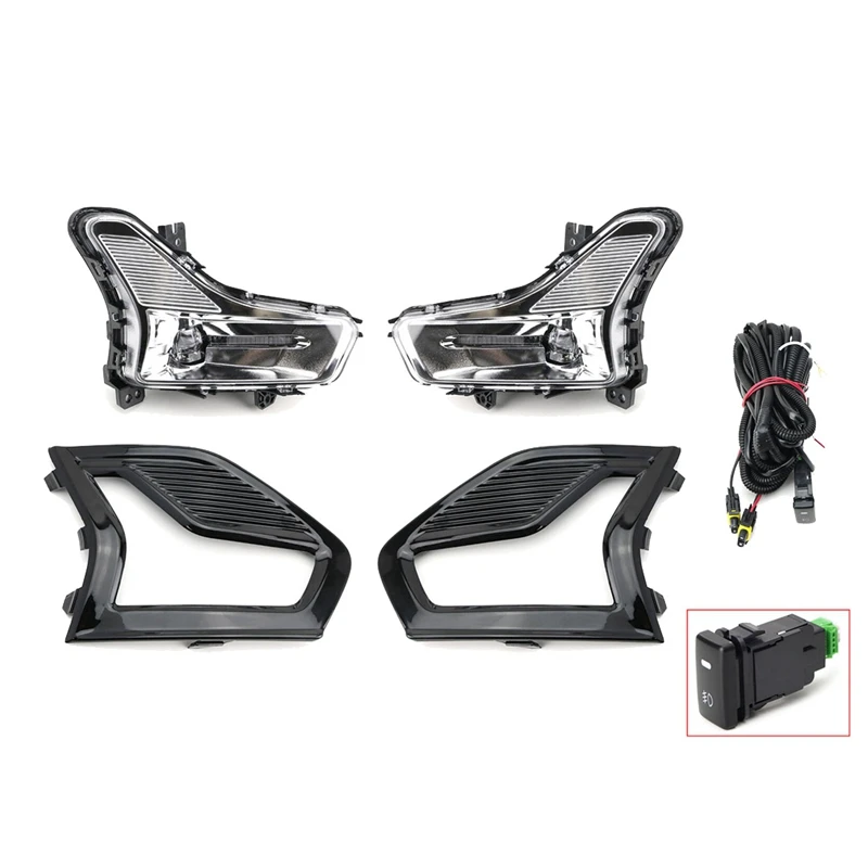 

Car LED Front Bumper Fog Light /Driving Lamp Kit with Bezel Covers & Wiring for 2019-2020 Ford Fusion/Mondeo