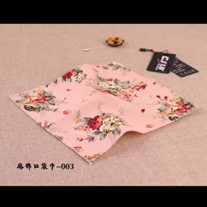

New Mens Suits Floral Hankerchief Women Scarves Vintage Cotton Hankies Men's Pocket Square Chest Towels