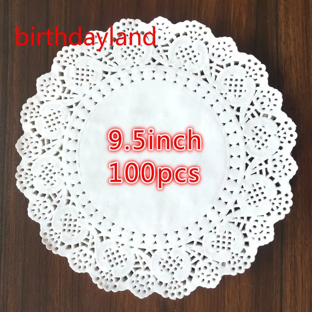 100 шт. 9 5 дюйма диаметр 24 см искусственные кружевные салфетки украшения для