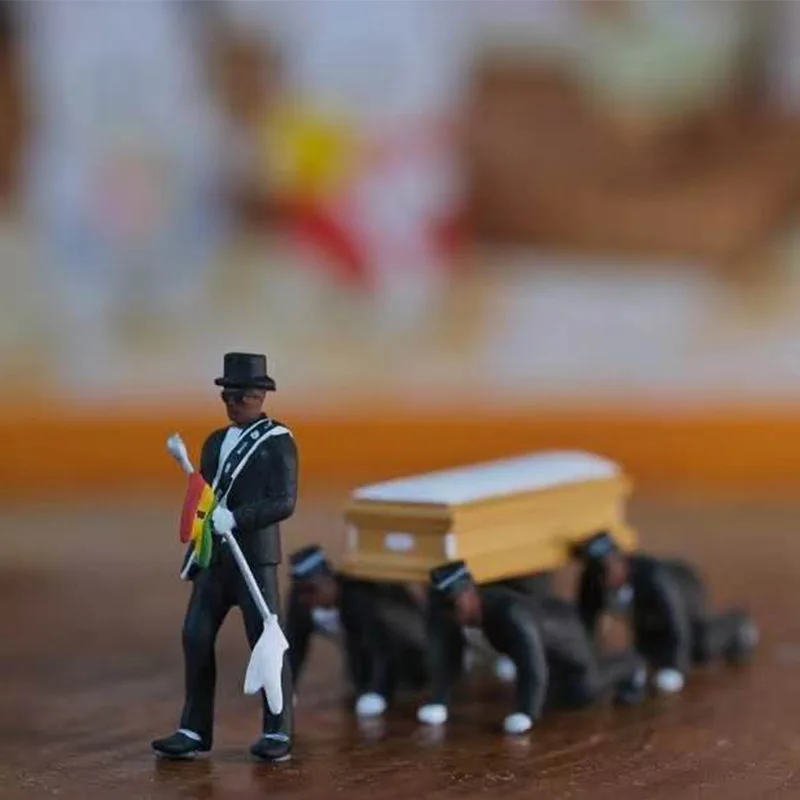 Черный человек подъемный гроб стоячий и ползающий полный набор украшения