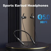 bluetooth 5 0 neck mounted headset for samsung s21 10 9 noise reduction sports headphones in ear stereo hifi magnetic earphones