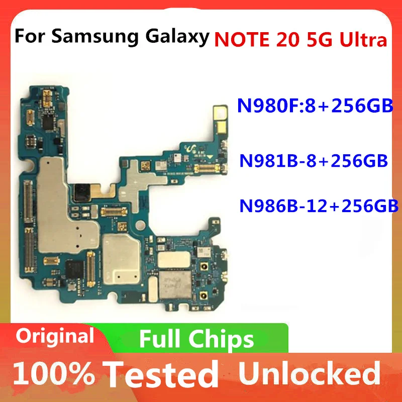 Для Samsung Galaxy NOTE 20 5G ультра N980F N981B N981U N986B N986U материнская плата (версия ЕС)