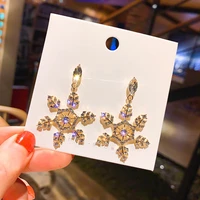 korean simple temperament snowflake s925 silver needle net red versatile long tassel earrings new fashion ear jewelry