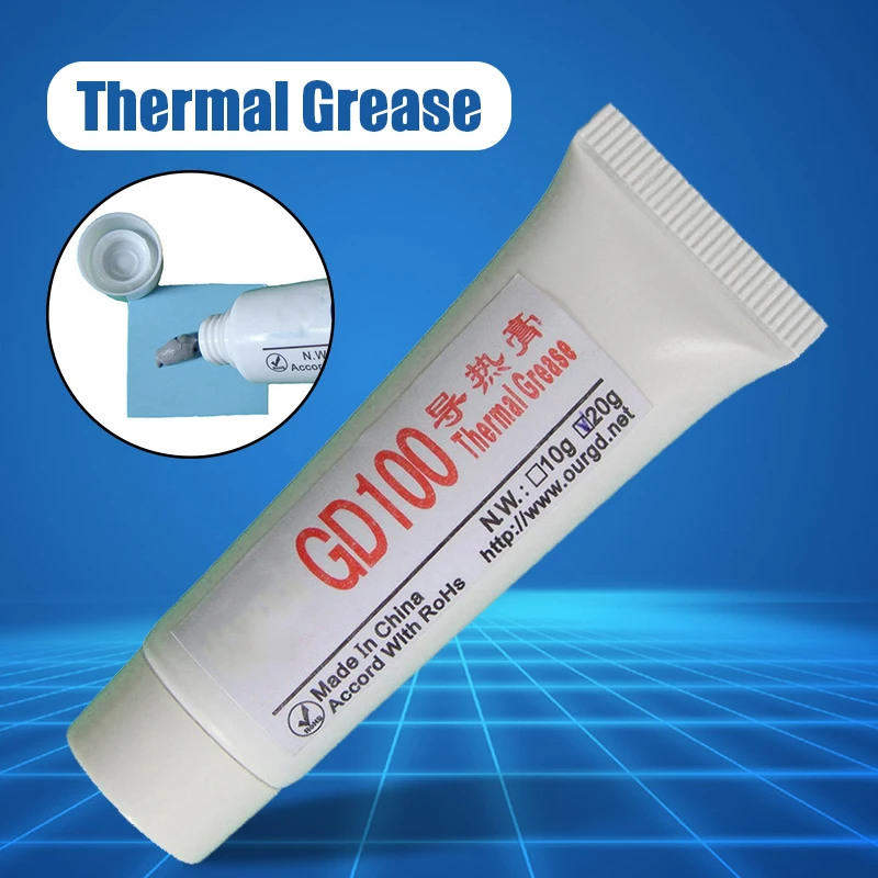 

High-Conductivity Gd100 Heat Silicone Grease Tube Heat-Dissipating Silicone Paste Compound Heat Sink Plaster Tool CPU Cooler