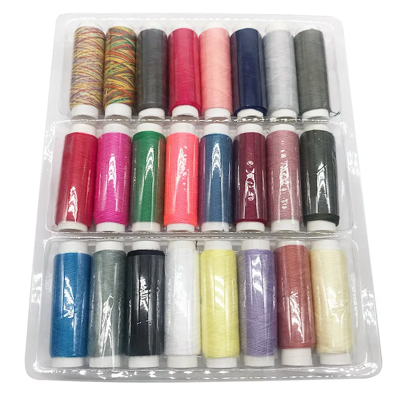 24 шт оверлок DIY швейная нить для одежды Дворовые катушки конус сергера стеганая
