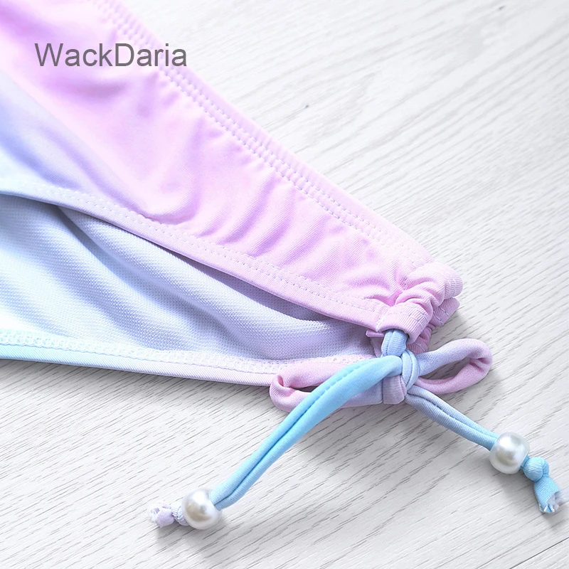 WackDaria, сексуальный комплект бикини mermiad, жемчужная форма, женский купальник, с пуш-ап и бюстгальтером, лето