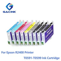 for epson stylus photo r2400 refillable ink cartridge with arc chips t0591 t0599 ink cartridge empty ink cartridges 9 colors