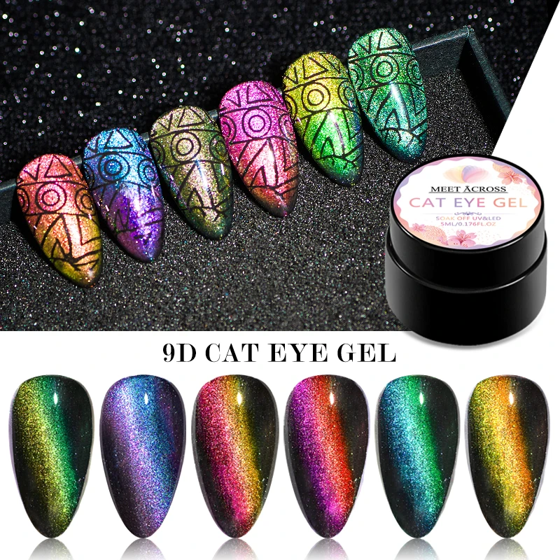 MEET через Хамелеон для использования с магнитом кошачий глаз Гель-лак ногтей