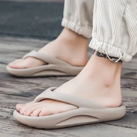emosewa soft bottom not easy to slip flip flops fashion trend mens flip flops casual beach shoes large size 46 men sandals