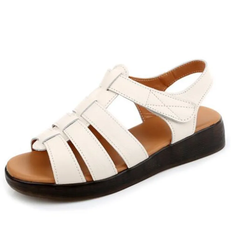 

Женские босоножки из натуральной кожи, на мягкой танкетке