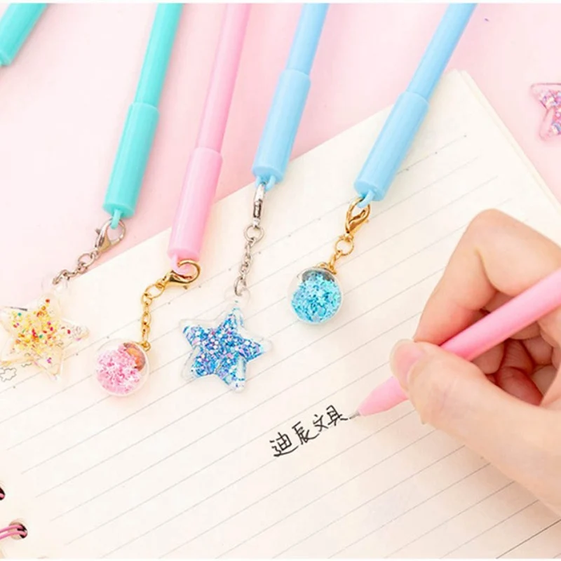 Ручки для письма с розовыми звездами милые Канцтовары школы подарок девушек