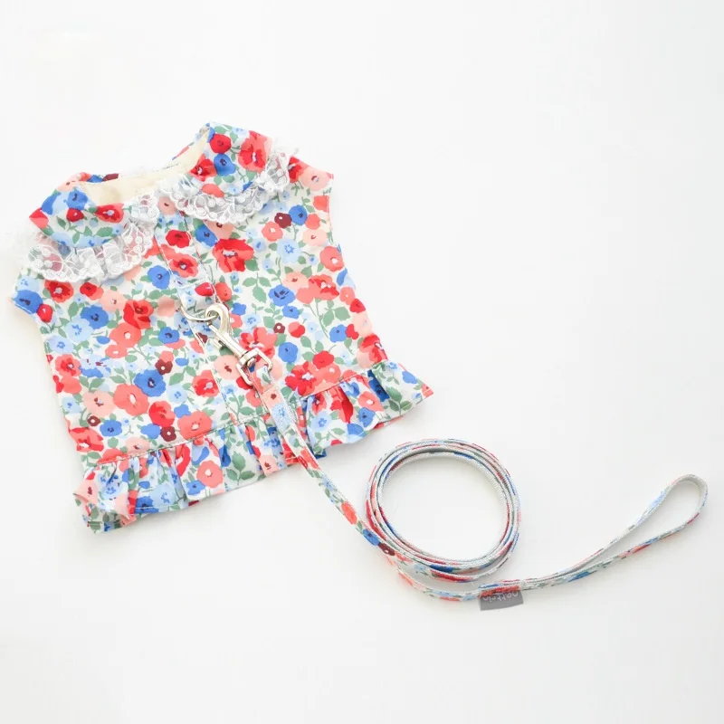 

Lovely Dogs Harness Leash Set for Small Dogs Cats, Soft Adjustable Puppy Vest Harness No Pull, with Matching Hat