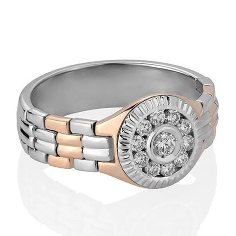 

Hip Hop Rock Men's Watch Ring Gear Exquisite CZ Zircon Punk Ring Anniversary Gift Hot Sale Fashion Jewelry Q4M319