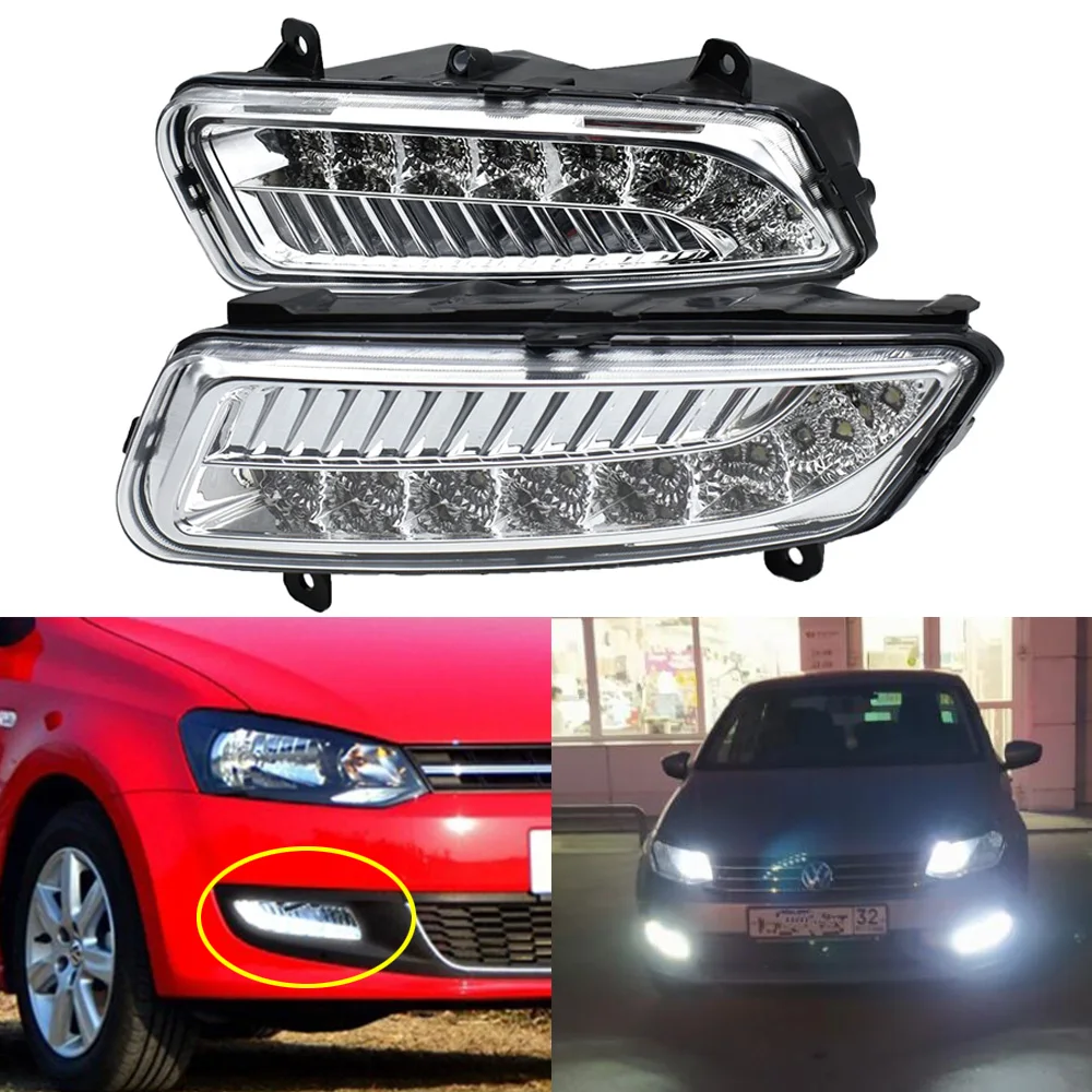 2 шт. левый/правый передний бампер 8 светодиодных противотуманных фар дневного