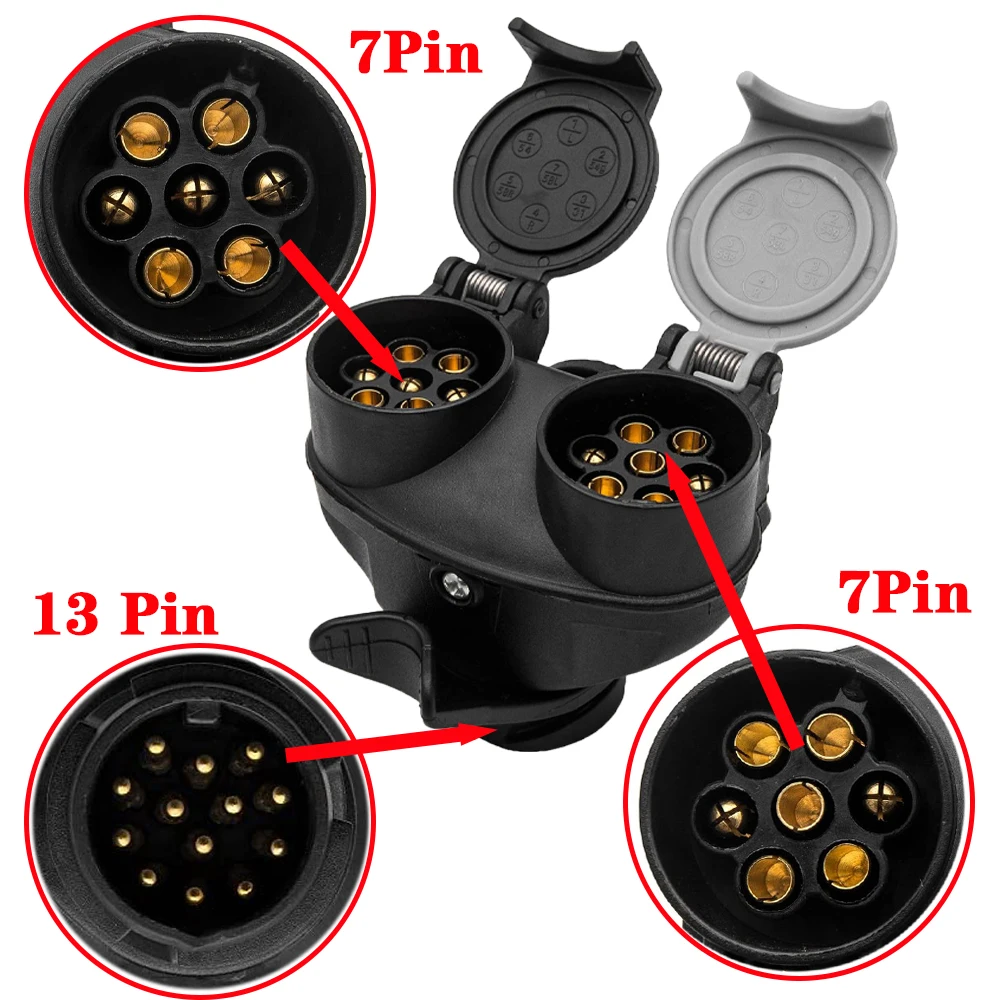 

Разъем питания для автофургона, 13 контактов на 7 контактов, двойной разъем