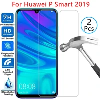 tempered glass screen protector for huawei p smart 2019 case cover on psmart smar smat samrt psmart2019 protective phone coque