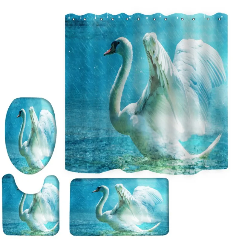 

Abstract Nature Bathroom Shower Curtain Quality Natural Waterproof Cloth Animal Scenery 3D Decorative Wall Totem Simple Space