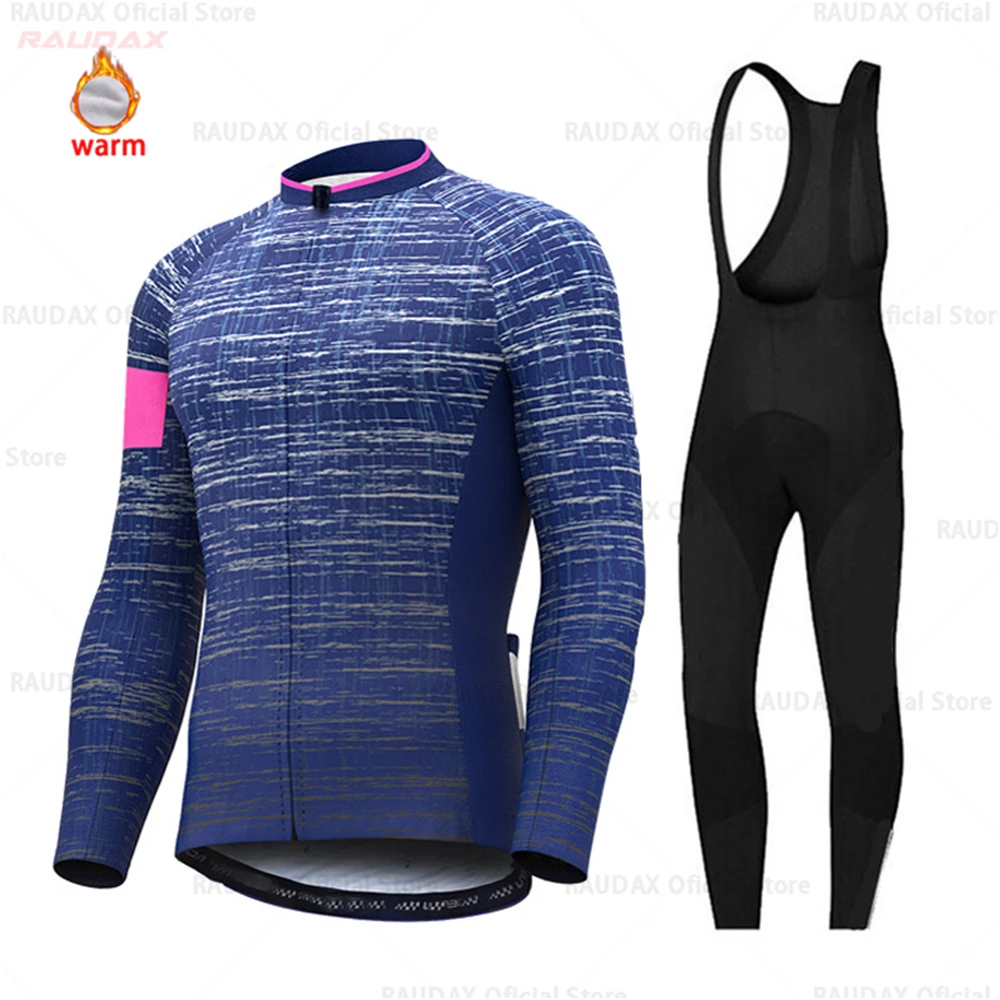 2021 зимний термальный флис для мужчин с длинным рукавом Велоспорт Джерси набор MTB